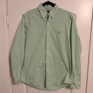 Ralph Lauren Mint Striped Button-Down Shirt